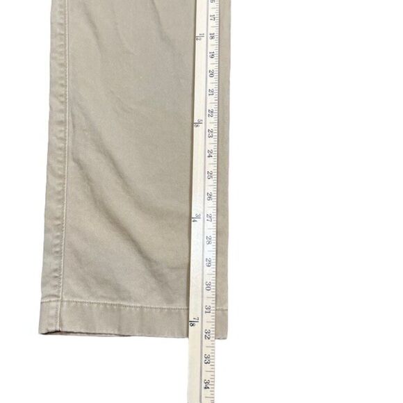J. Crew Classic Fit Chino Khaki Flat Front Beige Tan Men's pants size 32x34 - Picture 5 of 10
